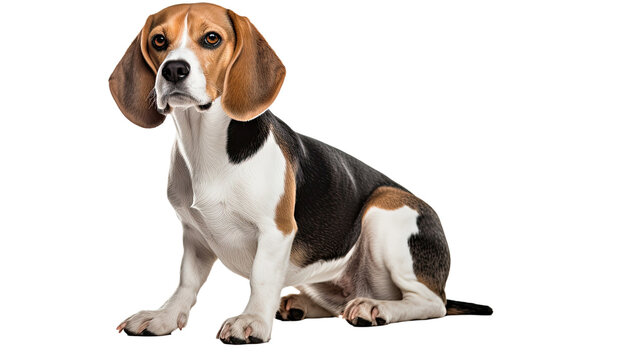 Beagle dog isolated on a transparent background