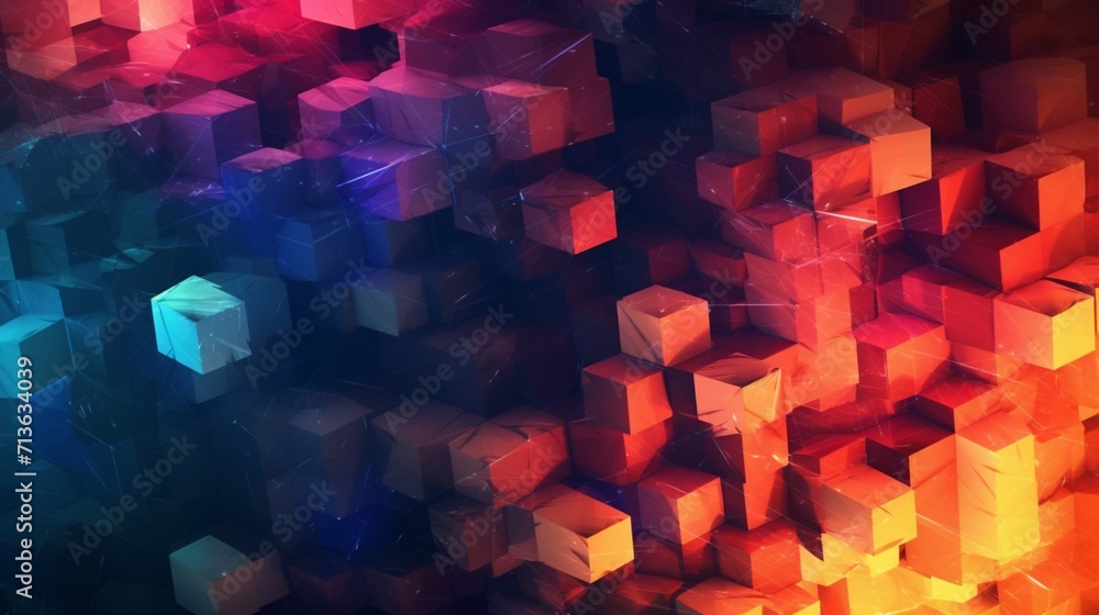 Poster abstract digital color background ai generative