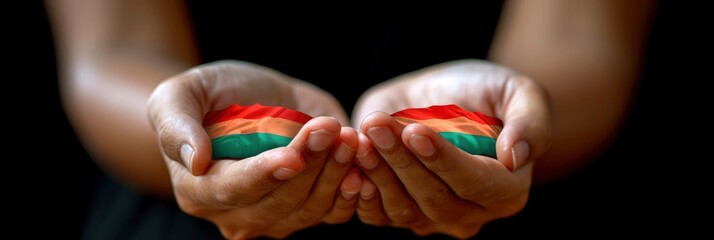 National Flag Oman Arms Female Hands, Background Image, Background For Banner, HD