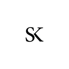 Alphabet letter icon logo SK. SK Letter Initial Logo Design Template Vector Illustration