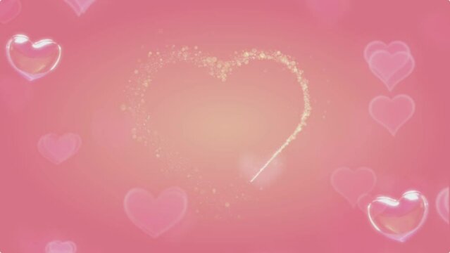 pink background with hearts. valentine heart - valentine background - valentine day - Love on pink background