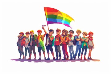 Obraz premium Navigating the Human Experience: Flags, LGBT Pride, Homosexuality, and the Tapestry of Diversity