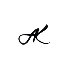 AK Letter Logo Design Template Vector. AK logo design template vector illustration. Modern letter AK logo design vector for business company
