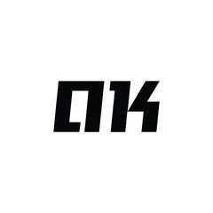 Fototapeta premium AK Letter Logo Design Template Vector. AK logo design template vector illustration. Modern letter AK logo design vector for business company