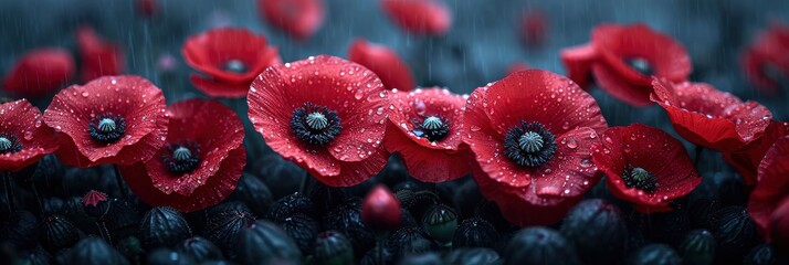 Remembrance Day Poppies Canadian Pin Laid, Background Image, Background For Banner, HD