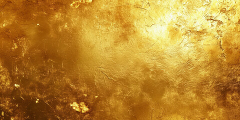 textured gold leaf surface with a rich, warm golden hue, detailed with scratches, cracks, and...