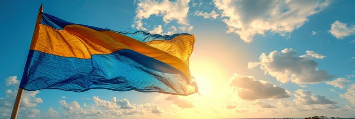 Saint Vincent Grenadines Flag Waving, Background Image, Background For Banner, HD - obrazy, fototapety, plakaty