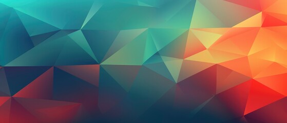 Vibrant Triangular Abstract Background in Colorful Display