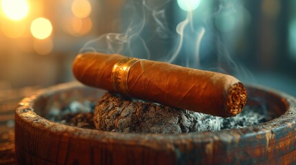 smoking cigar
