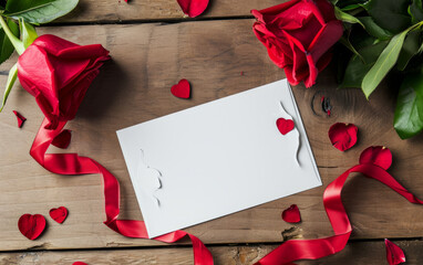 postcard, with blank spaces for adding personalized messages Valentine's Day greetings