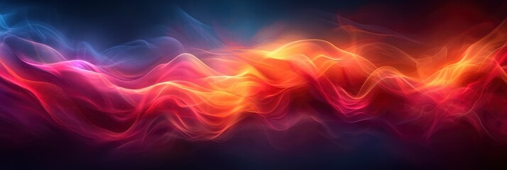 Obraz premium Vibrant Red Pink Orange Color Gradient, Background Image, Background For Banner, HD