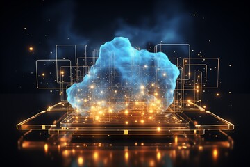 Cloud computing concept - obrazy, fototapety, plakaty