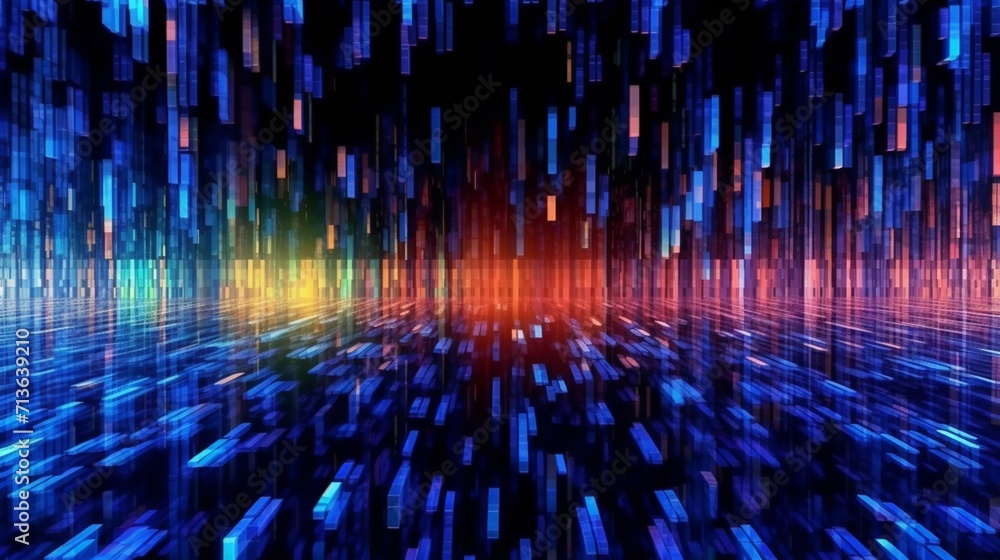 Aufkleber abstract digital data background can be used ai generative