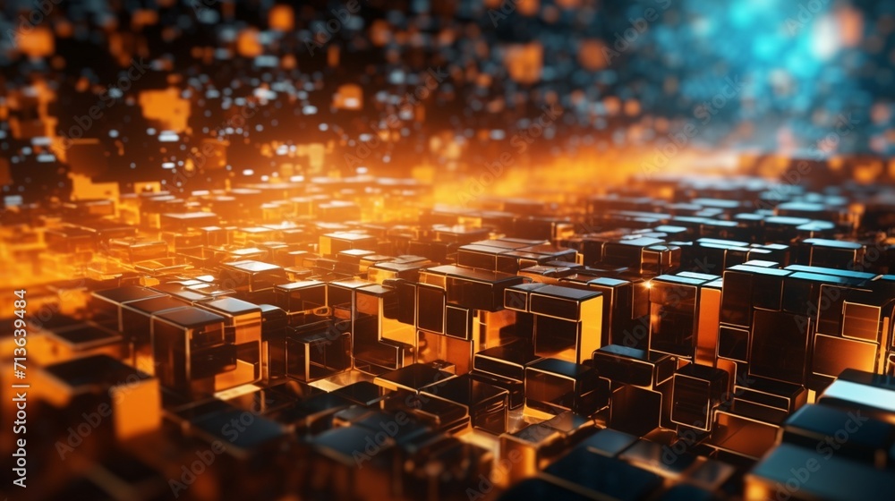 Poster abstract technology background ai generative
