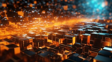 Obraz premium Abstract technology background Ai Generative