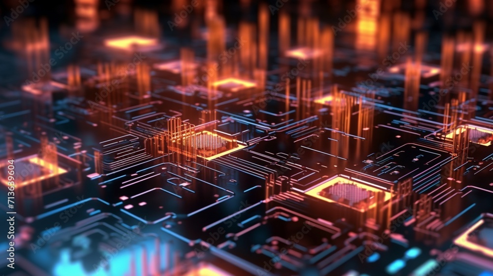 Poster abstract technology background ai generative