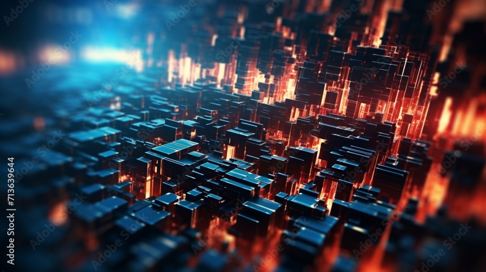 Poster abstract technology background ai generative