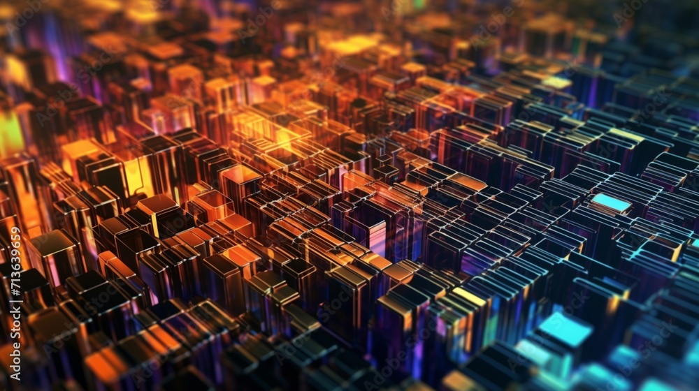 Aufkleber abstract technology background ai generative