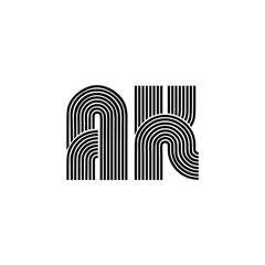 AK Letter Logo Design Template Vector. AK logo design template vector illustration. Modern letter AK logo design vector for business company
