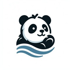 Fototapeta premium Panda logo icon.