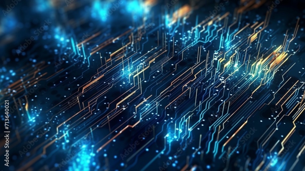 Poster abstract technology background ideal for neural net ai generative