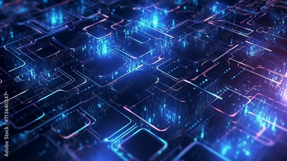 Poster abstract technology background ideal for neural net ai generative