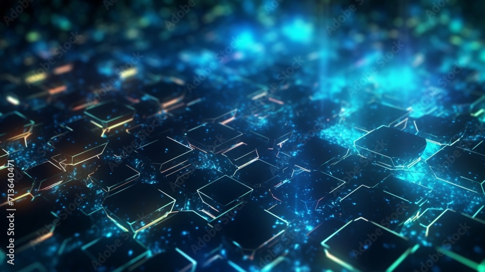 Poster abstract technology background ideal for neural net ai generative