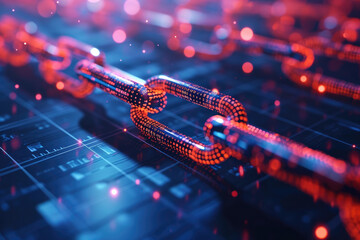 A close up of a chain with numbers on it