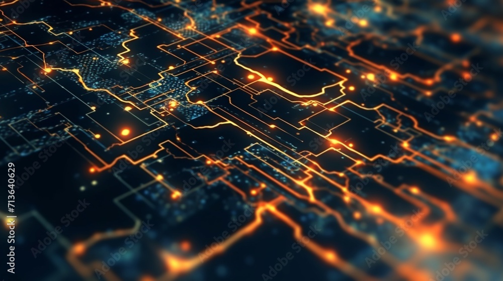 Poster abstract technology background ideal for neural net ai generative