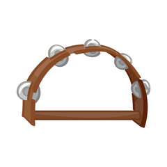 Headless tambourine on white background