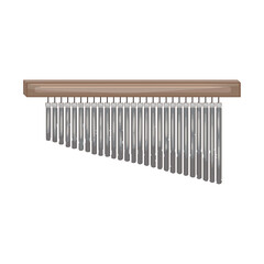 Percussive chimes on white background © Pixel-Shot