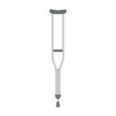 Adjustable crutch on white background