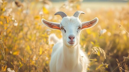 Photo of a Goat in the Farmland