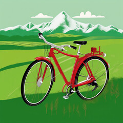 mountain bike on the mountain