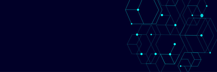 Vectors Abstract background with geometric shapes and hexagon pattern. Medical technology or science design. Vector illustration for medicine.