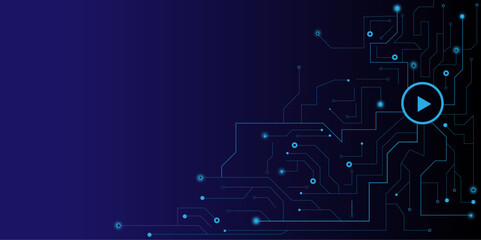 Abstract circuit board technology. Global communication concept background and modern digital connect, computer high technology background.