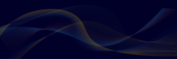 Obraz premium Abstract digital future technology concept line background. Modern wide banner technology design. presentation, poster, texture, slide, magazine, web design, cover, flyer, card, data visualization.