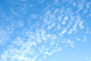 gentle air clouds in the blue sky