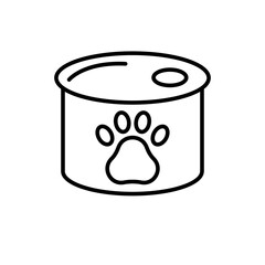 Canned food outline icons, minimalist vector illustration ,simple transparent graphic element .Isolated on white background