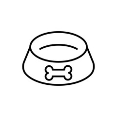 Food bowl outline icons, minimalist vector illustration ,simple transparent graphic element .Isolated on white background