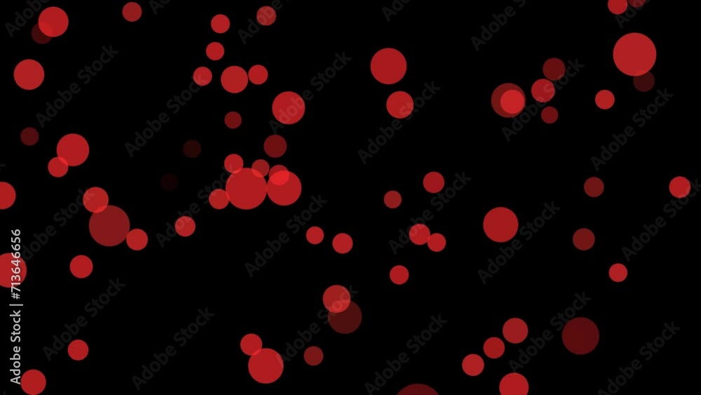 Aufkleber bokeh red light flying bubbles. format quick time alpha rgb, video codec animation.