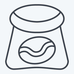 Icon Coffee Beans Snack. related to Coffee symbol. line style. simple design editable. simple illustration