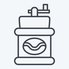 Icon Coffee Grinder. related to Coffee symbol. line style. simple design editable. simple illustration