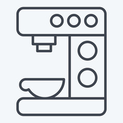 Icon Coffee Maker. related to Coffee symbol. line style. simple design editable. simple illustration