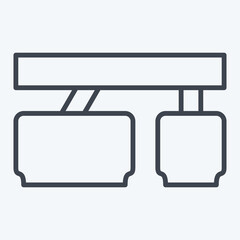 Icon Accelerator Brake Pedal. related to Car Parts symbol. line style. simple design editable. simple illustration