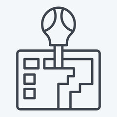 Icon Automatic Transmission. related to Car Parts symbol. line style. simple design editable. simple illustration