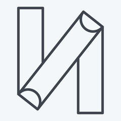 Icon measuring Tape. related to Carpentry symbol. line style. simple design editable. simple illustration