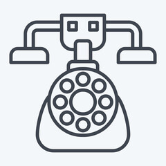 Icon Phone. related to Vintage Decoration symbol. line style. simple design editable. simple illustration