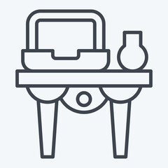 Icon Shelves. related to Vintage Decoration symbol. line style. simple design editable. simple illustration