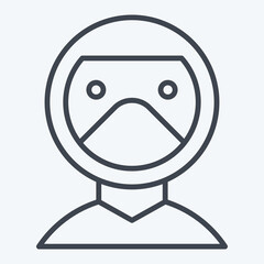 Icon Cloth Cover. related to Ninja symbol. line style. simple design editable. simple illustration